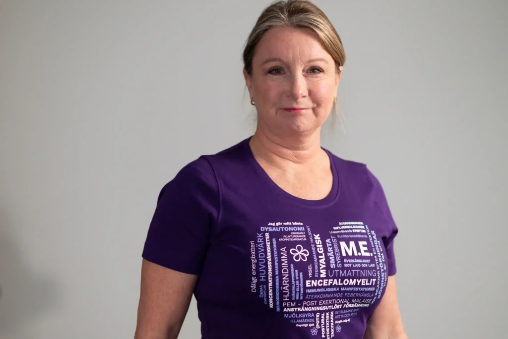 Jenny Lundgren i lila RME-tröja