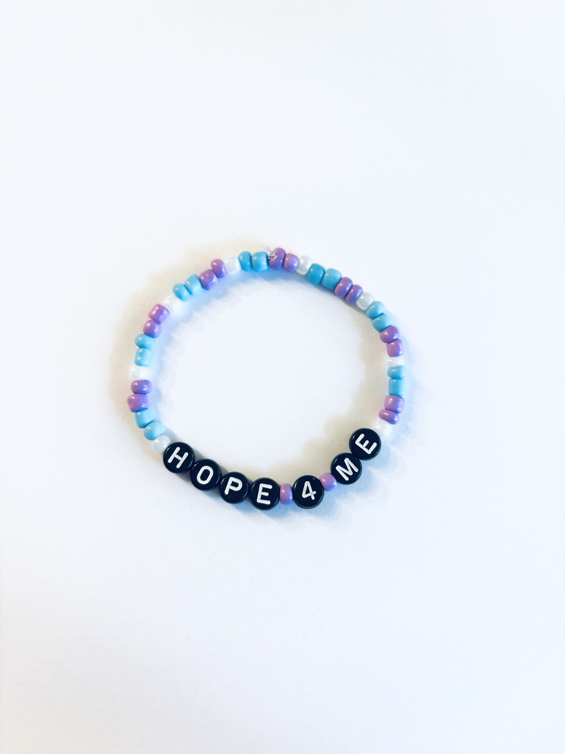 Armband (svart text) HOPE 4 ME